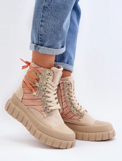 Vysoké Semišové Tenisky Bežové model 21650673 - Boto