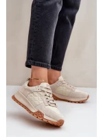 Dámské kožené tenisky Big Star model 21680210 HiPoly System béžové - Big Star Shoes Dámské kožené tenisky Big Star model 21680210 HiPoly System béžové - Big Star Shoes