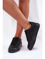 Kožené Tenisky Dámské Na Platformě Big Star Černé model 21693041 - Big Star Shoes Kožené Tenisky Dámské Na Platformě Big Star Černé model 21693041 - Big Star Shoes