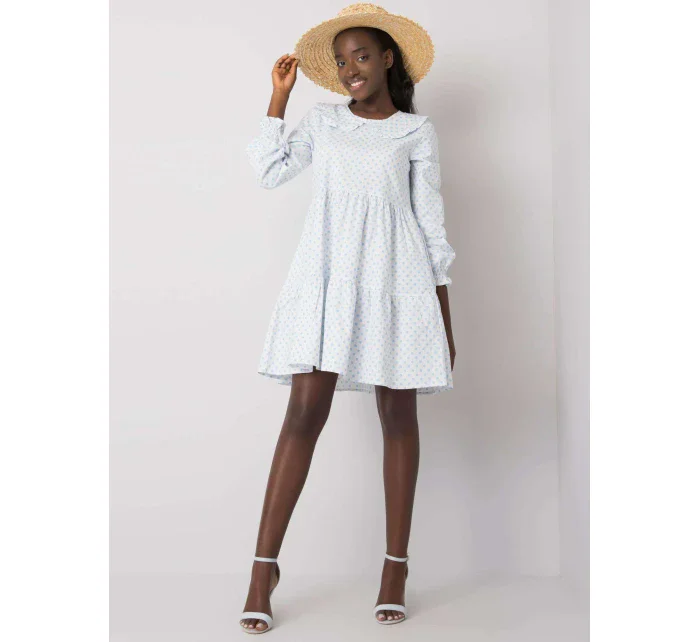 Šaty 123 SK 187576.40P bílá a modrá