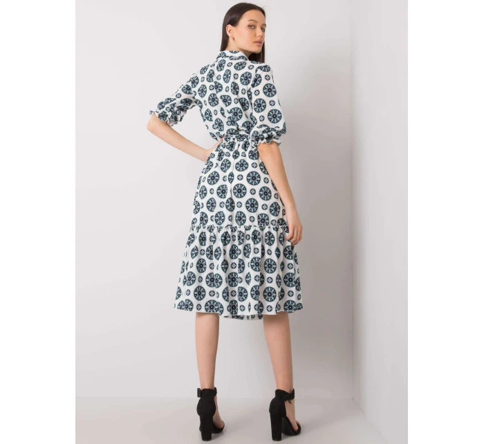 Šaty LK SK 508525.17 bílé a zelené