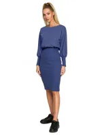 M690 Kombinované pletené šaty - černé M690 Kombinované pletené šaty - černé