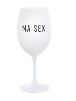 NA SEX - bílá sklenice na víno 350 ml NA SEX - bílá sklenice na víno 350 ml