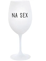NA SEX - bílá sklenice na víno 350 ml