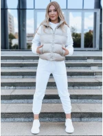 Dámská prošívaná vesta WILLOW béžová FashionStreet TY3795
