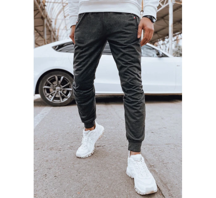 Pánské tmavě šedé tepláky joggers FashionStreet UX4123 Pánské tmavě šedé tepláky joggers FashionStreet UX4123