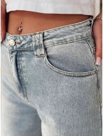 Dámské džínové kalhoty se širokými nohavicemi WIDENO modrá FashionStreet UY2492