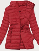 Tmavě červená lehká dámská prošívaná bunda (20311-275)