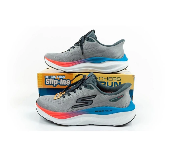 Skechers pánské sportovní boty tenisky Max Run grey SLIP-INS Skechers pánské sportovní boty tenisky Max Run grey SLIP-INS