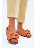 Dámské Pantofle Na Korek S Mašlí Oranžové Seressa Dámské Pantofle Na Korek S Mašlí Oranžové Seressa