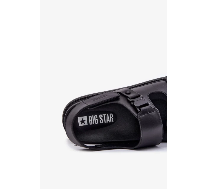 Pánské kožené sandály Big Star – černé Pánské kožené sandály Big Star – černé