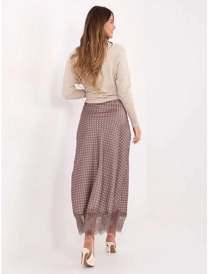 Sukně MI SD model 22159037 hnědá s puntíky - FPrice