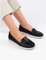 Exkluzívní dámské černé mokasíny bez podpatku Exkluzívní dámské černé mokasíny bez podpatku