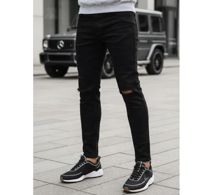 Pánské černé kalhoty FashionStreet UX3852