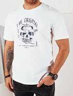 Pánské bílé tričko s potiskem FashionStreet RX5379