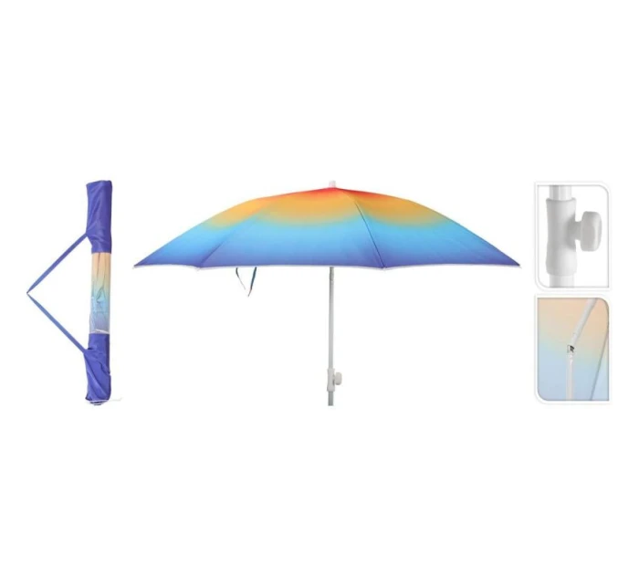 PLÁŽOVÝ SLUNEČNÍK ZAHRADNÍ 180CM DUHA