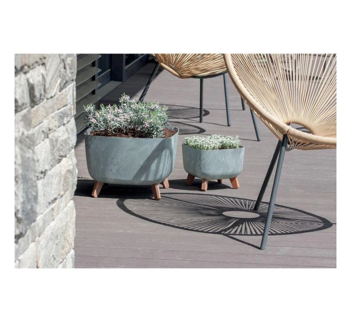 GRACIA SQUARE BETON EFFECT POND 39x39CM dětské