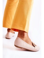 Dámské semišové mokasíny s zdobením béžove model 21589569 - Boto