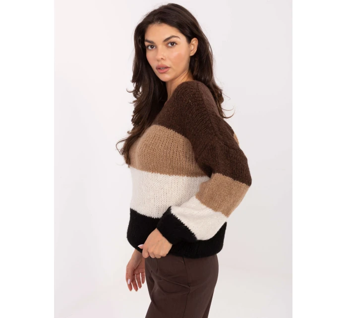 Sweter MI SW model 21365578 brązowy - FPrice Sweter MI SW model 21365578 brązowy - FPrice