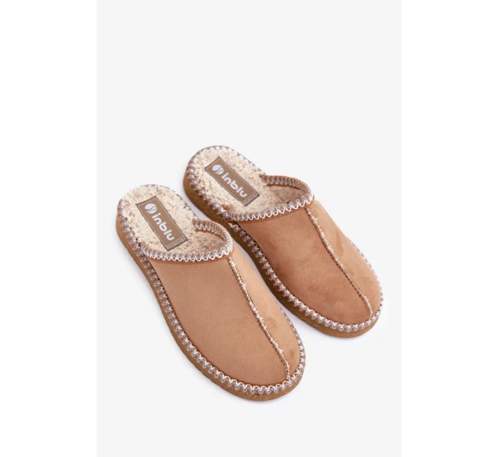 Domácí obuv Pantofle s výšivkou Dámské Inblu EY000028 Camel Domácí obuv Pantofle s výšivkou Dámské Inblu EY000028 Camel