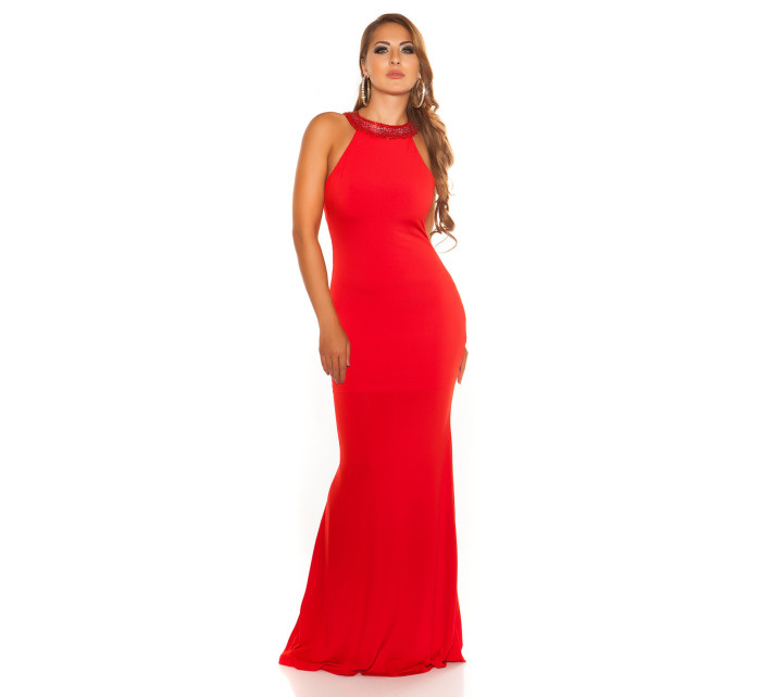 Red  Sexy KouCla dress with sequins model 19589862 - Style fashion