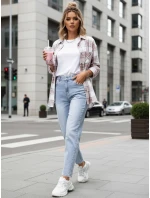Dámské džíny mom fit světle modré FashionStreet UY2859