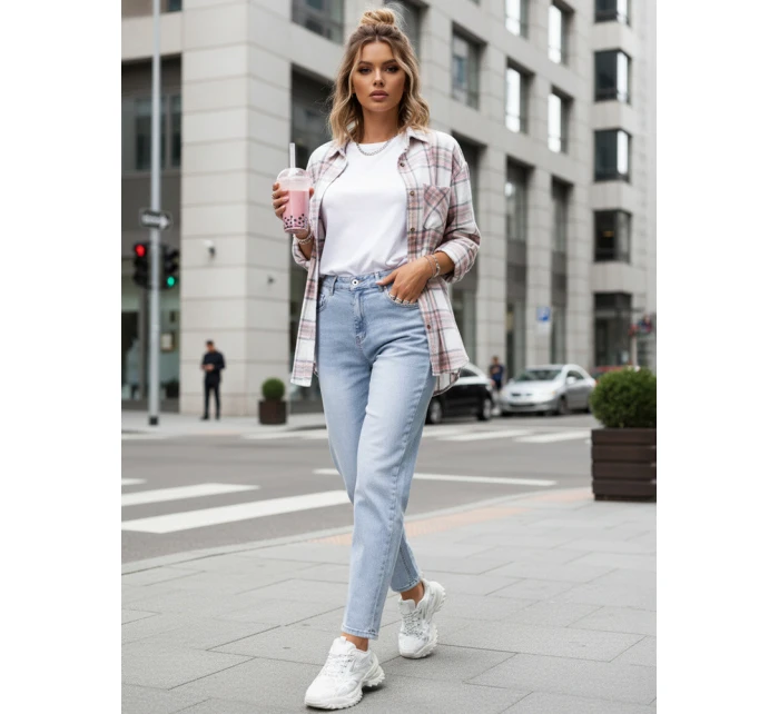 Dámské džíny mom fit světle modré FashionStreet UY2859