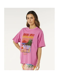Dámské tričko RIP CURL Hayley O Heritage Tee, růžové