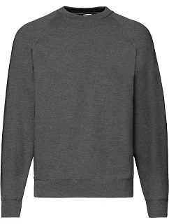 Fruit of the Loom Classic Raglan Sweat Raglánová mikina 16.2216 dark heather grey