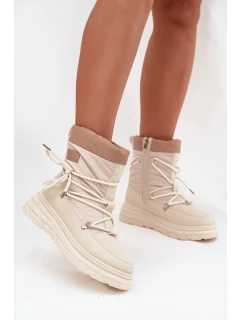 Dámské zimní boty na zip  25 44 béžové Dámské zimní boty model 21728485 - Lee Cooper