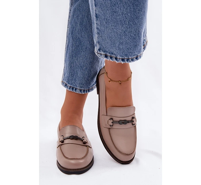 Dámské kožené  Béžové model 22100052 - VINCEZA