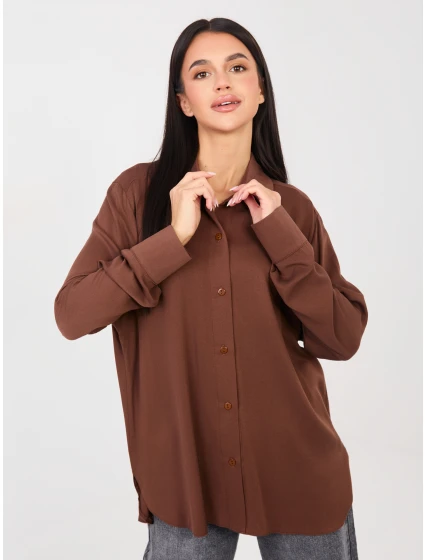 Košile LK KS 510197.12P hnědá