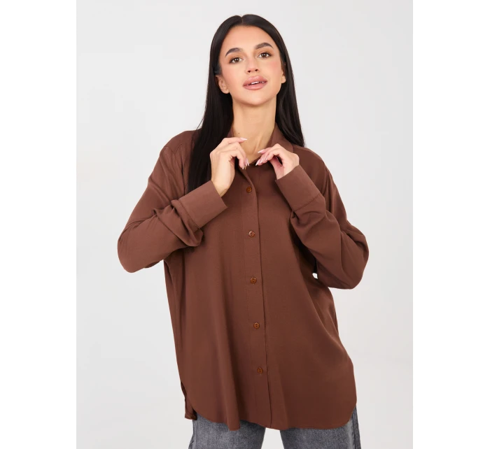 Košile LK KS 510197.12P hnědá