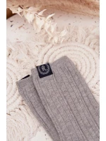 Dámské bavlněné ponožky s pruhy – světle šedé Dámské bavlněné ponožky s pruhy – světle šedé