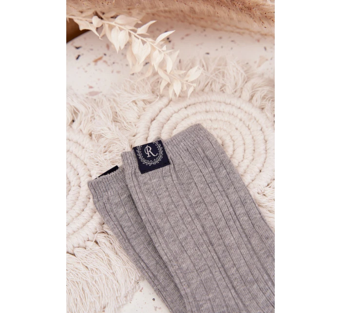 Dámské bavlněné ponožky s pruhy – světle šedé Dámské bavlněné ponožky s pruhy – světle šedé