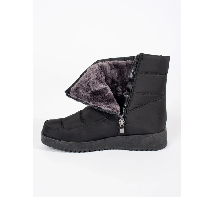 Klasické černé sněhule dámské platforma Klasické černé sněhule dámské platforma