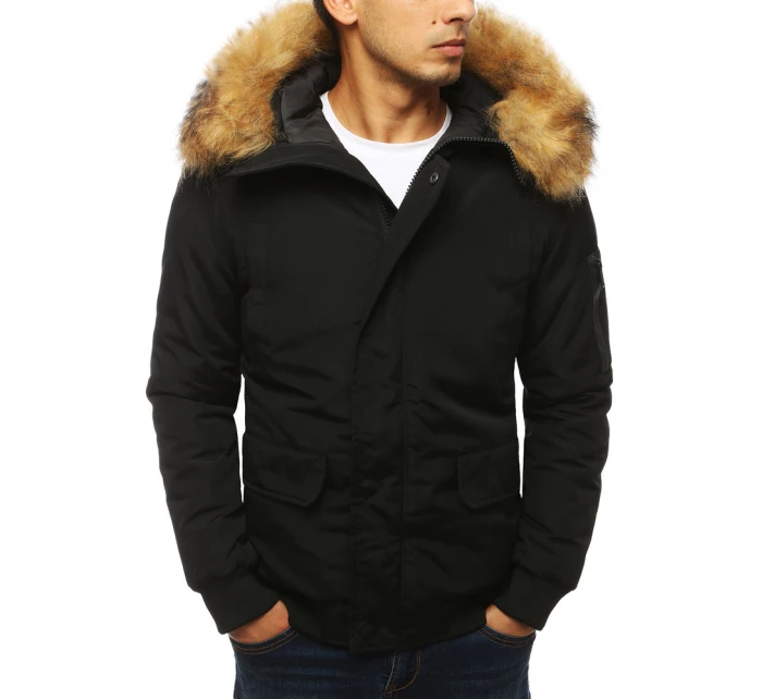 Pánská zimní bunda černá FashionStreet TX3940 Pánská zimní bunda černá FashionStreet TX3940