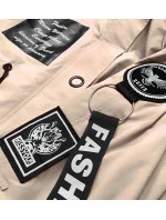 Lehká béžová dámská bunda parka model 20874864 - S'WEST Lehká béžová dámská bunda parka model 20874864 - S'WEST