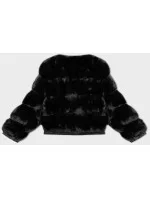 Krátká černá dámská kožešinová bunda model 21247259 - J.STYLE