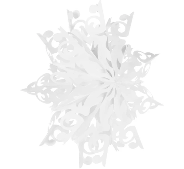 PAPÍROVÁ DEKORACE SNOWflAKE 64 CM BÍLÁ PAPÍROVÁ DEKORACE SNOWflAKE 64 CM BÍLÁ