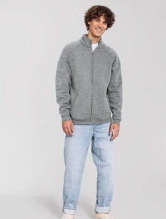 Iconic Premium Sweat Jacket Mikina z těžké bavlny model 22459575 light graphite - Fruit of the Loom