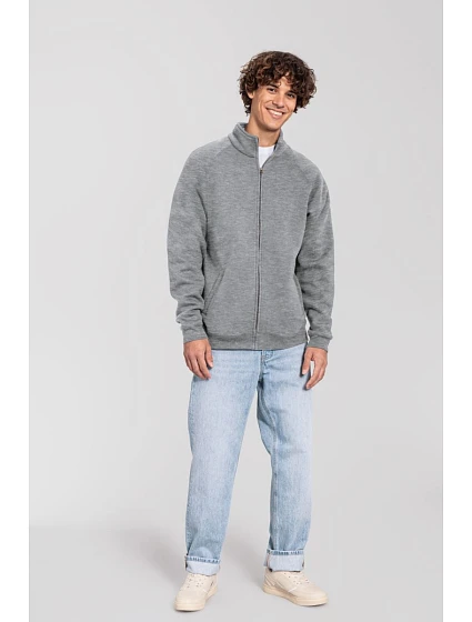 Fruit of the Loom Iconic Premium Sweat Jacket Mikina z těžké bavlny 16.2290 light graphite Fruit of the Loom Iconic Premium Sweat Jacket Mikina z těžké bavlny 16.2290 light graphite