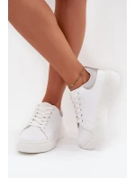 Dámské tenisky na platformě Big Star – bílo-stříbrné Dámské tenisky na platformě Big Star – bílo-stříbrné