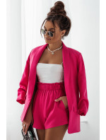 Dámský set sako a šortky Amanda model 18775289 Tmavě růžová - IVON