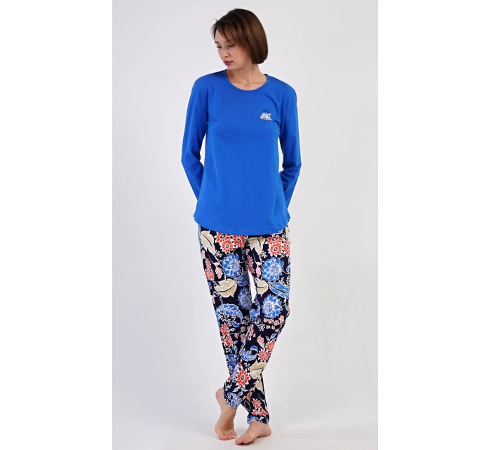 Dámské pyžamo dlouhé Květy Dámské pyžamo dlouhé Květy