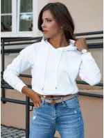 TRENDHOOD dámská mikina s kapucí bílá FashionStreet BY1310