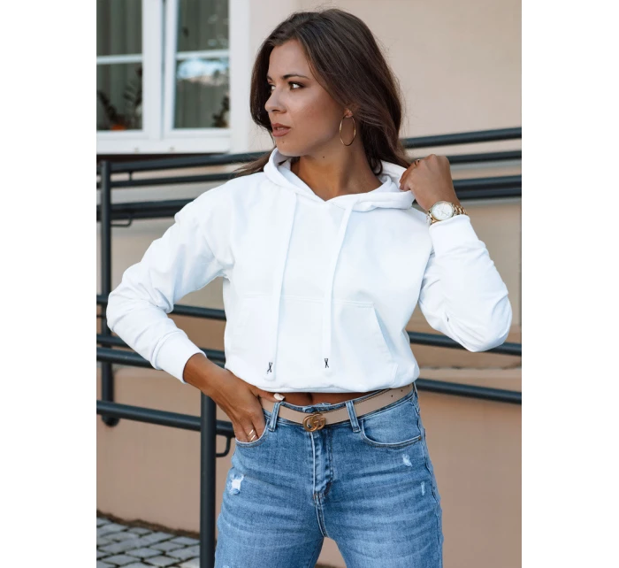 TRENDHOOD dámská mikina s kapucí bílá FashionStreet BY1310