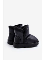 Dětské zimní boty s podšívkou z kožešiny černé Benigna Dětské zimní boty s podšívkou z kožešiny černé Benigna