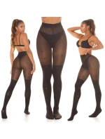 Dámské sexy punčocháče "Hearts" SH6718 černé - In-StyleFashion