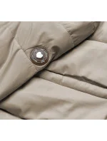 Béžová péřová dámská zimní bunda (CAN-865)